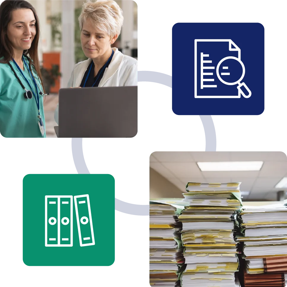 nurses in training and annotated books